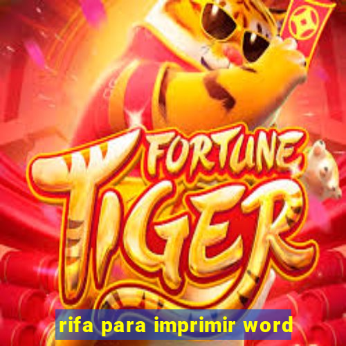 rifa para imprimir word